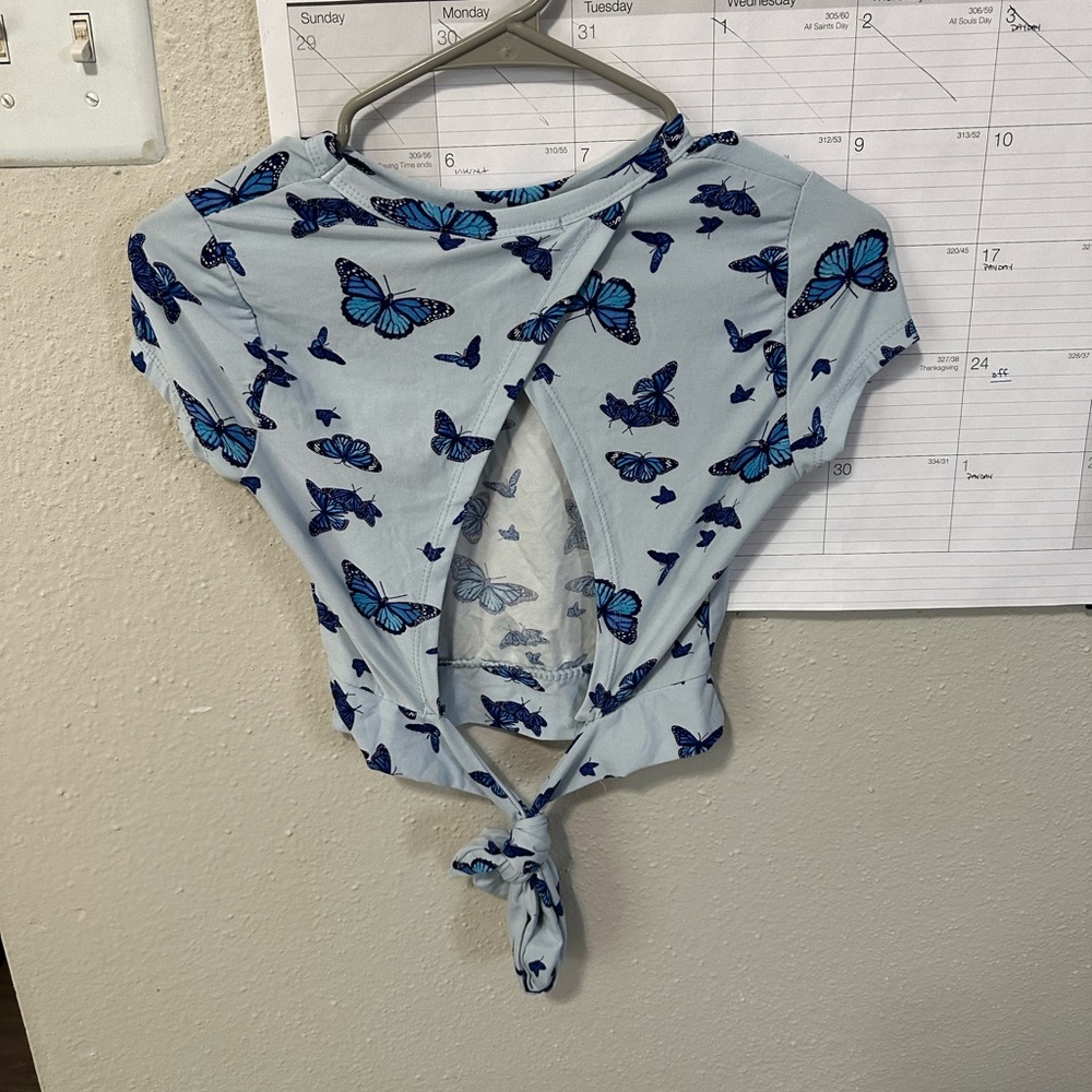 Butterfly crop top